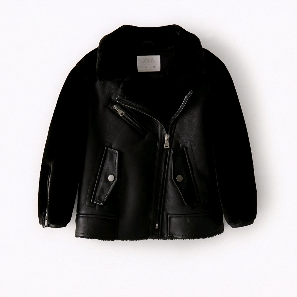 Zara Kids Girls Size 7 Biker Jacket Nwt